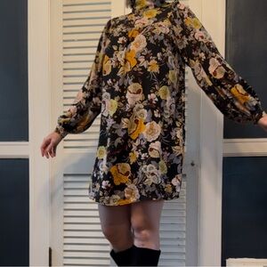 Who What Wear mock turtleneck A-Line Mini Dress - S